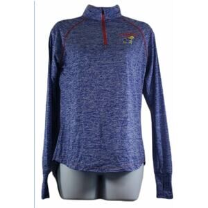 Colosseum Kansas University KU Jayhawks Quarter Zip LS Top Small